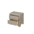 thumbnail image 4 of Miekor Furniture 1pc Modern Glam Style Champagne Finish Two Drawer Nightstand Embossed Crocodile Pattern B5A8203, 4 of 9