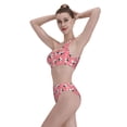 thumbnail image 5 of Daiia French Bulldog Face printed 2 piece Swimsuit Bikinis for Women High Waisted Racerback Bathing Suits Summer Tummy Control Scoop Neck Swimwear-Medium, 5 of 8