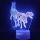 thumbnail image 1 of Lámpara de mesa con luz nocturna, diseño de dinosaurio, LED 3D, para dormitorio infantil, 1 of 2