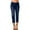 Dark Blue, variant on Women's High Waist Cropped Jeans with Raw Hem Stretch Denim Slim Fit Casual Pants for Everyday Wear