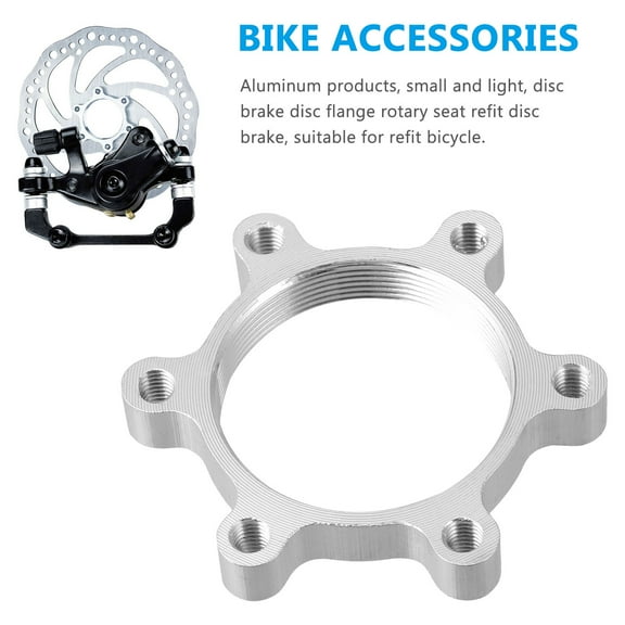 KALLORY 6Pcs Disc Brake Rotor Adapter for Mountain Biking Road Biking Silver 2.2x2.2in