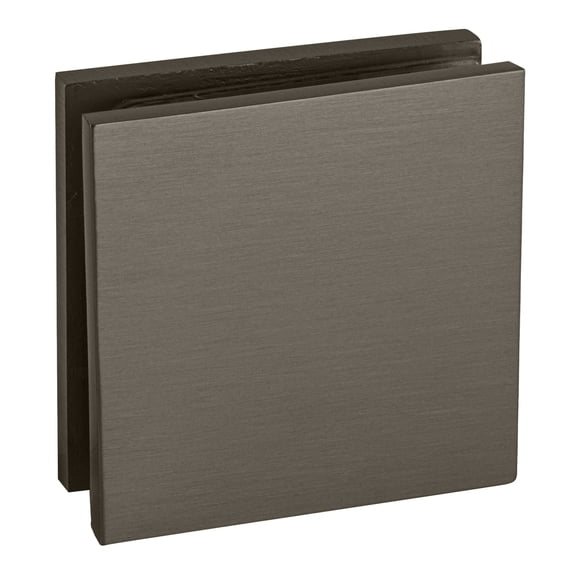 CRL SGCU1ABN Antique Brushed Nickel Square Style Notch-in-Glass Fixed Panel U-Clamp