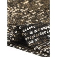 thumbnail image 5 of DARING DIVA Women's Plus Sparkly V Neck Short Sleeve Party Tops Blouses 1X Gold, 5 of 6