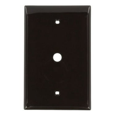 Leviton 40539-HMB Brown Midway F-Connector Hexagonal Opening Wall Plate