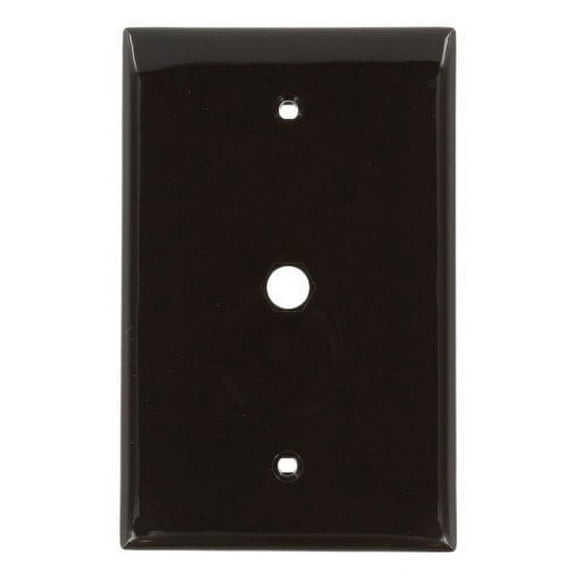 Leviton 40539-HMB Brown Midway F-Connector Hexagonal Opening Wall Plate