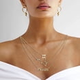 thumbnail image 2 of Twelve Constellations Gold Clavicle Necklace Set with Paper Card for Women Friendship Pendant, 2 of 3