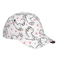 thumbnail image 3 of Balery Baseball Cap Adjustable Size for Running Workouts and Outdoor Activities All Seasons Dad Hat(Alpacas and Hearts), 3 of 9