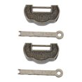 thumbnail image 4 of OULII 2pcs Decorative Box Lock Vintage Lock Key with Retro Design for Boxes and Cabinets, 4 of 8