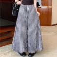 thumbnail image 2 of Htigea Women's Balloon Pants Plaid Elastic Waisted Wide Leg Pant Casual Loose Summer Daily Pants Black XL, 2 of 6