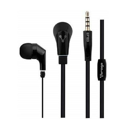 Audífono alámbrico 2 m 3 5 mm Vorago EP-103 Negro manos libres