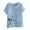 Light Blue, variant on IROINNID Fashion Women Summer Cozy Print Round-Neck T-Shirt Short Sleeve Casual Blouse On Sale