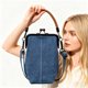 thumbnail image 5 of Bolso bandolera de mezclilla para teléfono, bolso de mano con cierre de beso para mujer, con asa superior, correa de hombro ajustable, bolso cruzado para reuniones y fiestas., 5 of 8