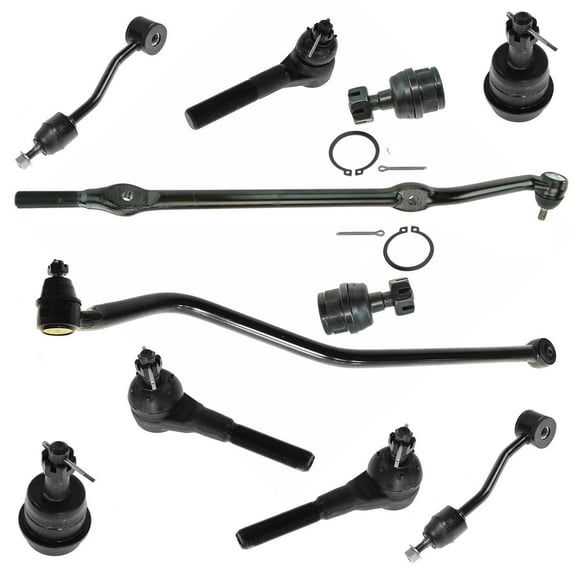 TRQ Ball Joint Tie Rod Drag Link Sway Steering Kit 11 pc for 97-06 Wrangler TJ PSA58782