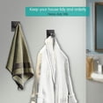 thumbnail image 5 of Gancho de baño negro Ganchos adhesivos Ganchos de acero inoxidable, adecuados para dormitorios, salas de estar, almacenes-A, 5 of 5