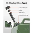 thumbnail image 3 of VEVOR Metal Fuel Container, 5.3 Gallon, Fuel Jerry Can with Spout and Comfort Handle, 6 L/min Max Flow Rate, Leakproof & Corrosion-resistant Metal Gas Tank Most Cars Motorcycle ATV UTV, Green, 3 of 9