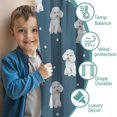 thumbnail image 3 of Blackout Kids Curtains,Poodle Dog and Footprint Childrens Insulated Curtains Set Of 2,Bedroom Essentials,Toddler Room Decor 52x63in(132x160cm), 3 of 4