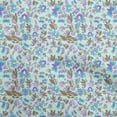 thumbnail image 1 of oneOone Viscose Chiffon Light Blue Fabric Floral Craft Projects Decor Fabric Printed By The Yard 42 Inch Wide, 1 of 4