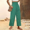 thumbnail image 5 of UAMVSH Wide Leg Palazzo Pants for Women Floral Print Summer Beach Vacation Pants Baggy Lightweight Smocked Waist Boho Flowy Pants, 5 of 7