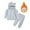 Grey, variant on Winter Girls Outfits 2 Piece Hoodie And Jogger Pants Cozy Casual Tracksuit For Toddler And Kids Soft Thermal Playwear Girl Bundle