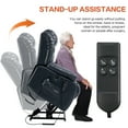 thumbnail image 4 of TEKAMON Infinite Position Lift Recliner Chair for Elderly with Heat and Massage Lay Flat Sleeping Leather Dual Motor Power Lift Chair for Living Room (Blue), 4 of 11