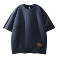 thumbnail image 5 of Mens Short Sleeve T-Shirts Summer Crew Neck Tees Tops for Men Pullover Textured Solid Color Dressy Casual Tshirts Shirts, 5 of 8