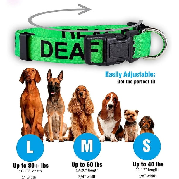 Deaf Dog Collar Hard of Hearing Warning Small Walmart