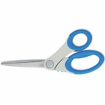 Blue Microban Handle - Westcott Soft Handle Bent Scissors With Microban Protection, Blue, 8