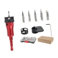 thumbnail image 1 of Broca avellanadora con estuche de almacenamiento, acero de alta velocidad, compacta para taladros manuales, para carpintería, tope de profundidad con 1 llave, 1 of 8