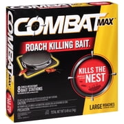 Combat Max Roach Killing Bait Station for American Roaches & Other Large Roaches, 8 Count