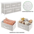 thumbnail image 4 of mDesign Wide Storage Dresser Furniture with 5 Fabric Drawers, Light Gray/White, 4 of 8