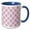 Blue/White, variant on 3drose, Colorful Seamless Abstract Dot Pattern Background Design, 11oz Two-tone Yellow Mug