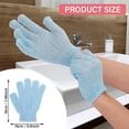 thumbnail image 2 of 6Pcs Exfoliating Gloves Bamboo Exfoliator Mitt Body Scrub Exfoliating Washcloths Scrubbing Glove for Shower, Spa, Massage and Dead Skin Cell Remover Loofah (Green, blue, pink), 2 of 5