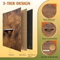 thumbnail image 6 of Vertical Storage Dressers with 5 Fabric Drawers for Bedroom, Living Room, Durable Wooden Side Table Nightstand, 6 of 7