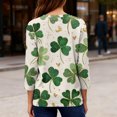 thumbnail image 5 of St Patricks Day Tops T-Shirt Blouse for Womens 3/4 Sleeve Shamrock Graphic Tee Blouse Pullover Crew Neck Tops Funny St Patricks Day Gifts Tshirt for Women, 5 of 5
