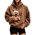 thumbnail image 6 of Gaexia Women's Oversized Cat Hoodie With Dog Pouch Front Kangaroo Pocket Pet Sweatshirt Soft Pullover Cozy Long Sleeve Casual Everyday Wear, 6 of 6