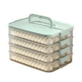 thumbnail image 1 of Dumpling Cookie Container 4 Layer Freezer Food Storage Container With Lid Transparent Stackable Dumpling Sealed For Kitchen And Freezer Toddler Meal Prep Containers Collapsible Food Storage Containers, 1 of 4