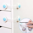 thumbnail image 6 of tooloflife Safety Lock Latches with Adhesive Tape for Refrigerators Trashes Toilet Seats Freezer Door Plastic, 6 of 8