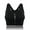 Black, variant on Women's High Support Racerback Sports Bra， Athletic Tops with Removable Pads for Running Jogging Yoga