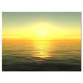thumbnail image 2 of Brilliant Yellow Sunrise over Waters - Beach Photo Canvas Print, 2 of 3