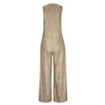 thumbnail image 4 of Blmnix Plus Size Pants Pants for Women Trendy Cargo Pants Jumpsuits Pajamas Baggy High Waisted Flare Leg Beige Long Dressy Pants for Women,M, 4 of 7