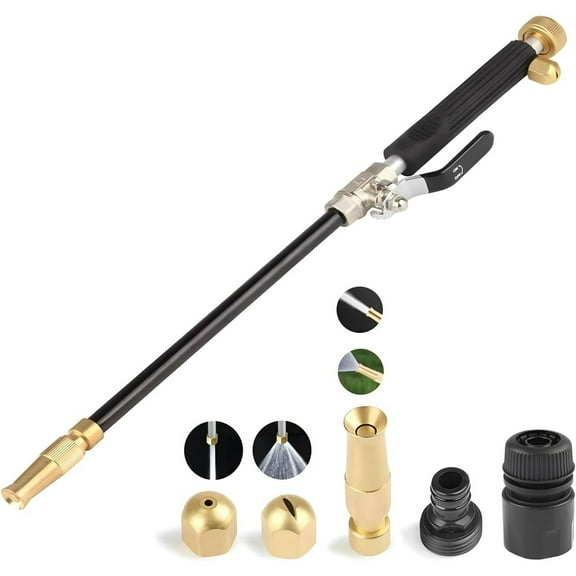 Jet Nozzle High Pressure Hose nozzle Garden,Pressure Washer Gun, Power Washer Wand High Pressure Washer Tools with 3 Different Nozzles and Hose Quick Connectors,5000 PSI