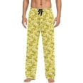 thumbnail image 2 of FREEAMG Yellow Camouflage Pajama Pants for Men, Men's Separate Bottoms, Pure Cotton Comfortable Lounge Pants for Men（187）, 2 of 7