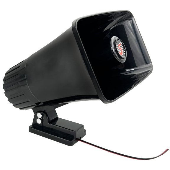 5 Core Outdoor Indoor PA Horn Speaker Waterproof and Loud 8" Power Horn 65W Peak Power 180 Degree Swiveling Adjustable Bracket Easy to Use Driver Siren Speaker Black HW 508