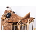 thumbnail image 6 of 17 In Western Horse Wade Buckstitch Saddle American Leather Trail Barrel Racing Hilason Antique Tan, 6 of 8