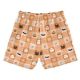 thumbnail image 7 of FORMRS Boys Swim Trunks Quick Dry Mesh Lining Beach Boardshorts, Sizes XS-XL, Orange Ghost Plaid Pattern, 7 of 7