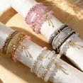 thumbnail image 4 of 1 Set Bohemian Beaded Bracelets for Women Bow Knot Charm Holiday Bracelets Stackable Stretch Bracelets for Beach Summer Vacation Party, 4 of 8