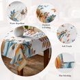 thumbnail image 5 of Orange Blue Fall Table Cloth Waterproof Tablecloths, Thanksgiving Botanical Pumpkins Tablecloth Dining Table Cover for Kitchen Party Tabletop Outdoor, Rectangle Tablecloth 60x84 Inch, 5 of 9