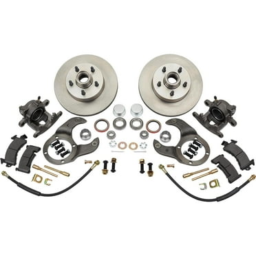 Disc Brake Kit, 1978-88 GM Caliper, Fits Early Ford Spindle, 5 on 4-1/2In