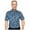 Navy/Azure, variant on Monterey Club Men's Small Block Print Short Sleeve Golf Polo Shirt #3534