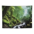 thumbnail image 5 of PRATYUS  Rainforest Landscape Tapestry Wall Hanging Green Forest Tapestry Road Trees Tapestry Nature Scenery Misty Tapestry for Bedroom Living Room (Green) 40x60inch, 5 of 6